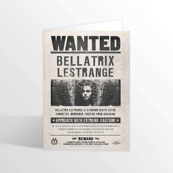 Wanted Bellatrix Lestrange Lenticular Card - Olleke | Disney and Harry Potter Merchandise shop