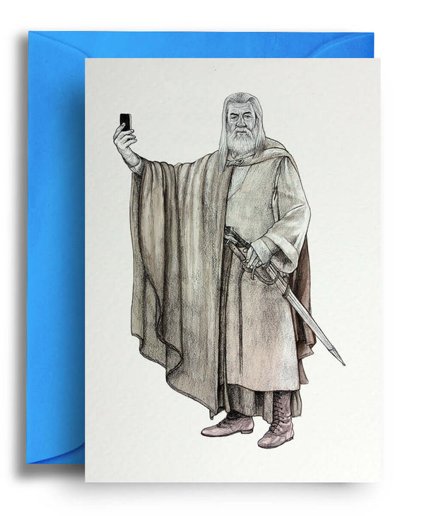 Gandalf Phone Greeting Card - Olleke Wizarding Shop Brugge London Maastricht