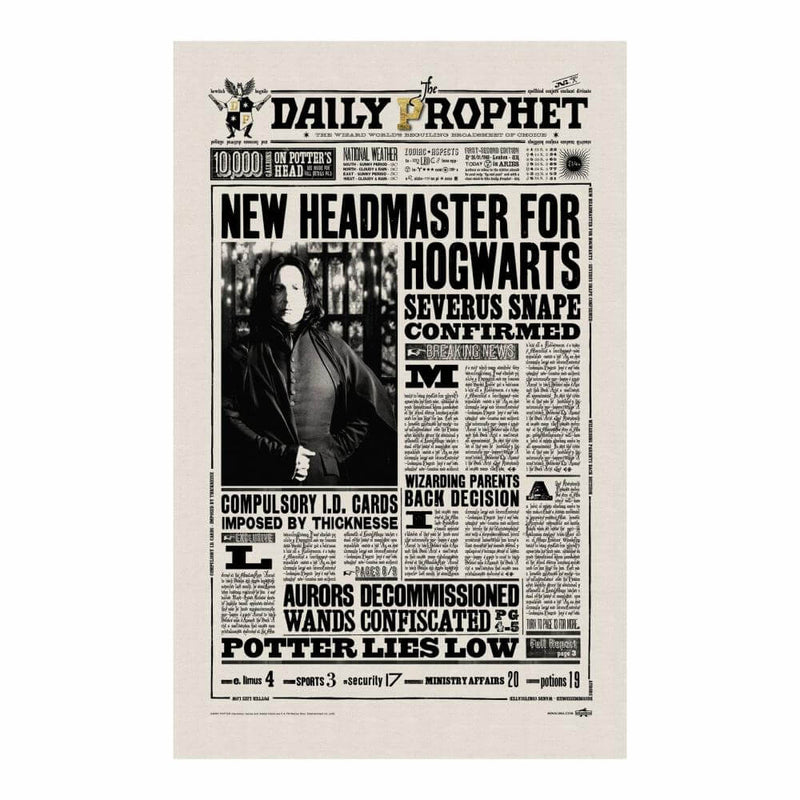 New Headmaster for Hogwarts Tea Towel - Olleke | Disney and Harry Potter Merchandise shop