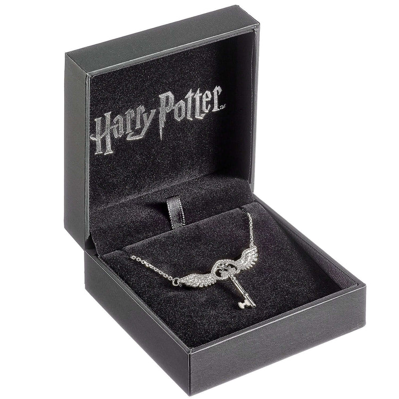 Harry Potter Embellished with Crystals Flying Key Necklace - Olleke Wizarding Shop Brugge London Maastricht