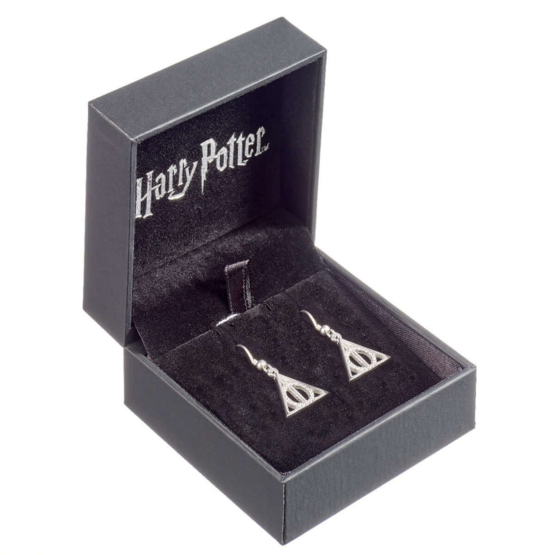 Harry Potter Deathly Hallows Earrings with Crystals - Olleke Wizarding Shop Brugge London Maastricht
