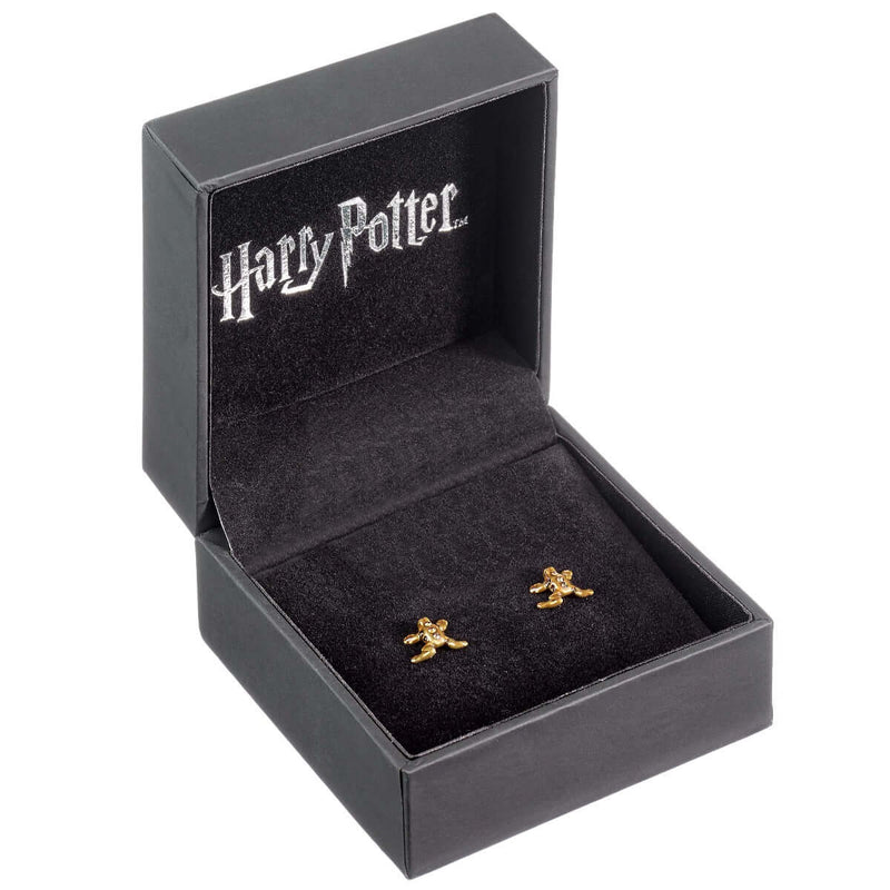 Harry Potter Sterling Silver Chocolate Frog Crystal Stud Earrings Embellished with Crystals - Olleke Wizarding Shop Brugge London Maastricht