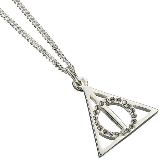 Harry Potter Deathly Hallows Necklace with Crystals - Olleke Wizarding Shop Brugge London Maastricht