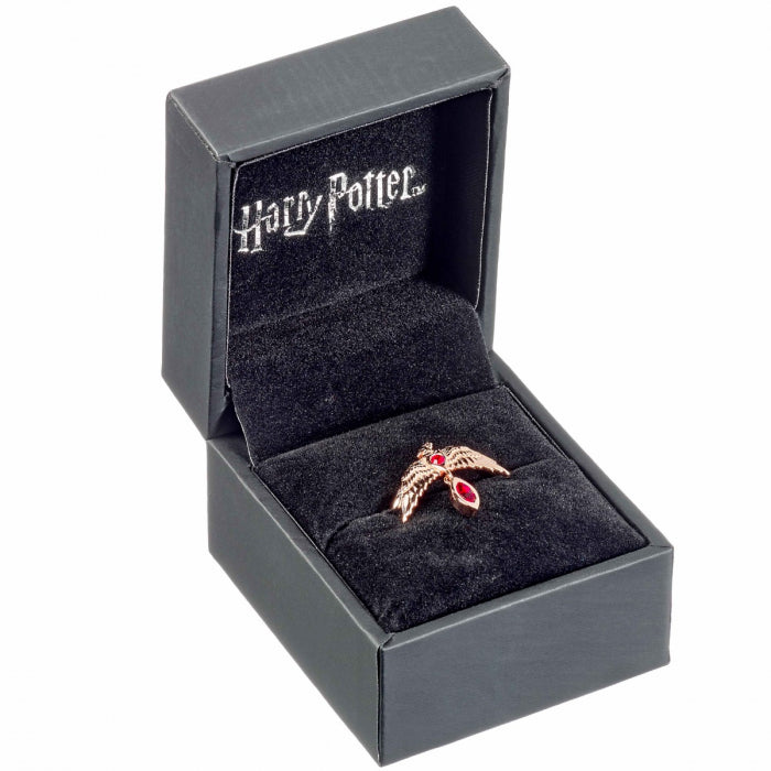 Harry Potter Sterling Silver Fawkes Rose Gold Plated Ring