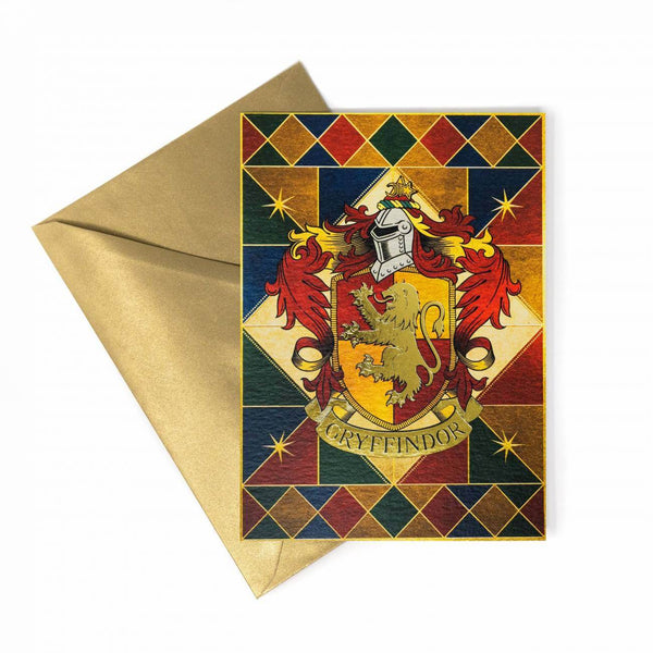 Gryffindor Crest Foiled Notecard - Olleke Wizarding Shop Brugge London Maastricht