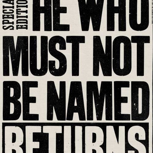 The Daily Prophet He Who Must Not Be Named Returns Tea Towel - Olleke | Disney and Harry Potter Merchandise shop
