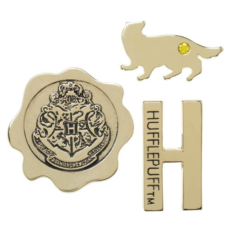 Harry Potter Hufflepuff 3 pack Lapel Pin Set - Olleke Wizarding Shop Amsterdam Brugge London Maastricht