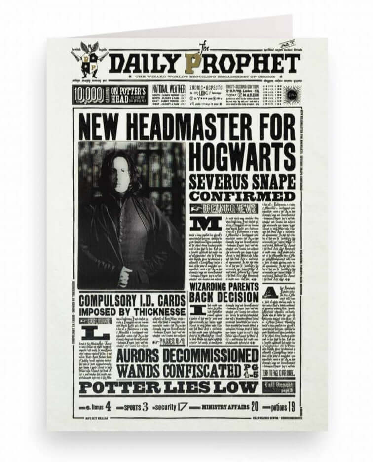 New Headmaster for Hogwarts Lenticular Notecard - Olleke | Disney and Harry Potter Merchandise shop