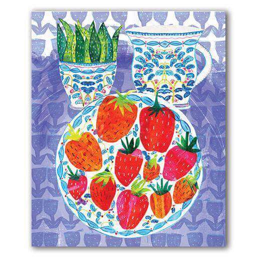 Strawberry Still Life Greeting Card by Tracey English - Olleke | Disney and Harry Potter Merchandise shop