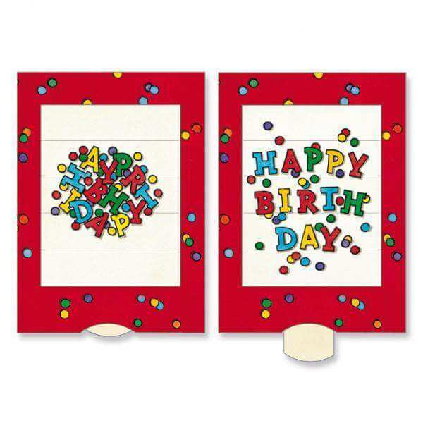 Happy Birthday Confetti slide card - Olleke | Disney and Harry Potter Merchandise shop