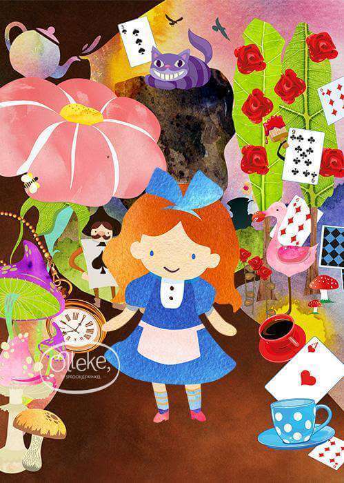 Poppenkastkaart Alice in Wonderland - Olleke | Disney and Harry Potter Merchandise shop