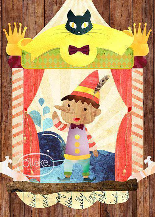 Poppenkastkaart Pinokkio - Olleke | Disney and Harry Potter Merchandise shop