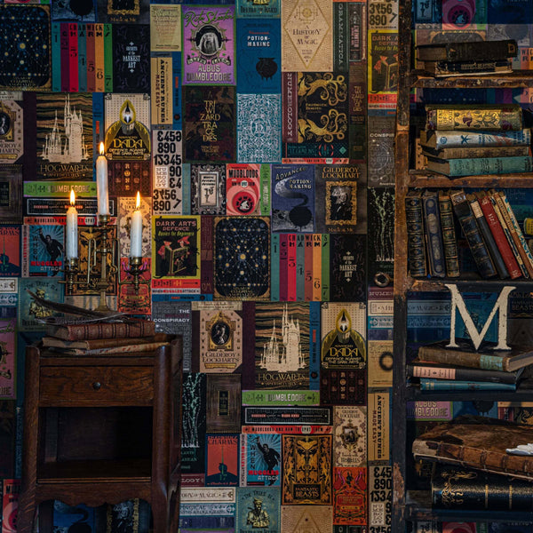 Hogwarts Library Book Covers Wallpaper - Olleke | Disney and Harry Potter Merchandise shop