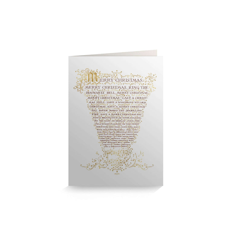 Hogwarts Christmas Carol Foiled Notecard - Olleke | Disney and Harry Potter Merchandise shop