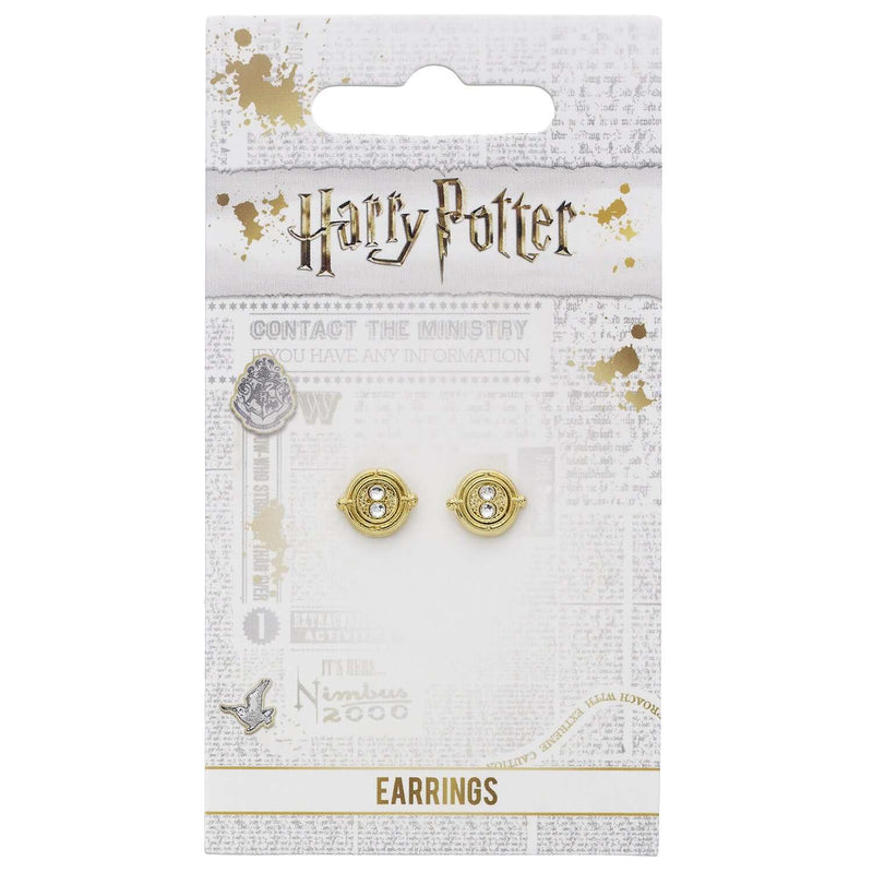 Harry Potter Time Turner Gold Plated Stud Earrings - Olleke Wizarding Shop Brugge London Maastricht