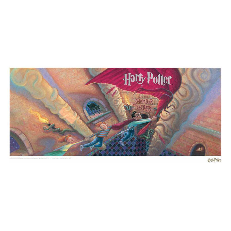 Harry Potter Art Print Chamber of Secrets Book Cover Artwork Limited Edition - Olleke Wizarding Shop Brugge London Maastricht