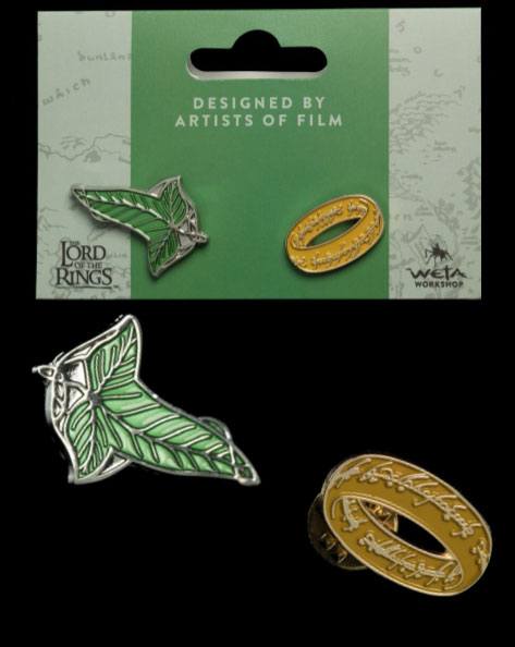 Lord of the Rings Collectors Pins 2-Pack Elfen Leaf & One Ring - Olleke Wizarding Shop Amsterdam Brugge London Maastricht